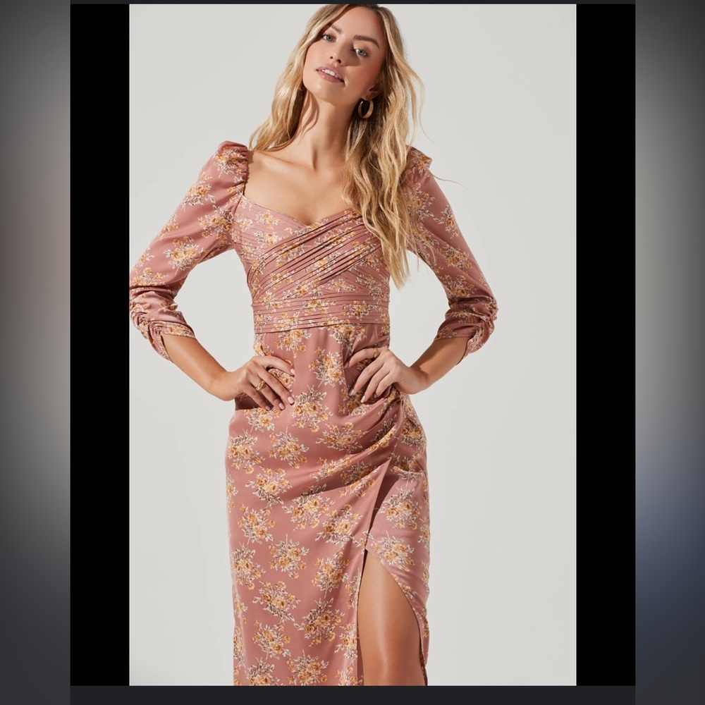 NWT ASRR Evana Floral Midi Dress Size Small